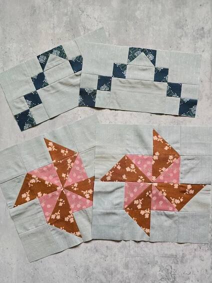 Tiny Pinwheels quilt blocks made for the tablet case pattern. #Quilting #SewingDIY suzyquilts.com 