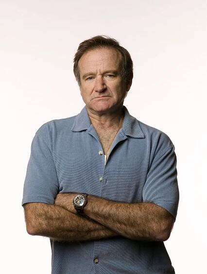 Robin Williams in a promotional portrait for the Search for the Cause campaign in 2005