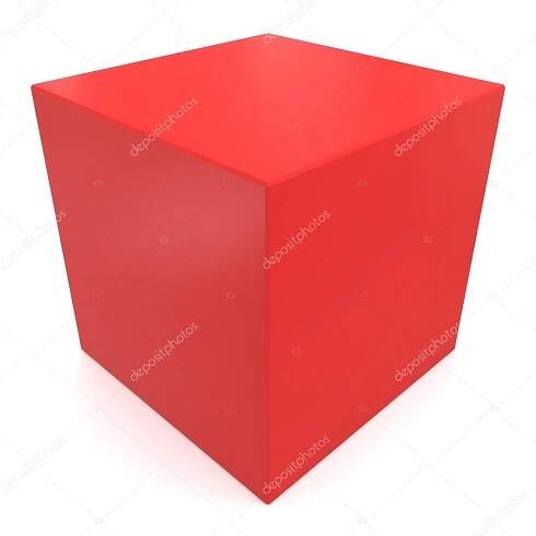 3d kostka červená