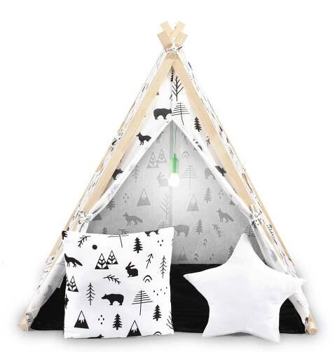 Dětský stan TeePee s lampou