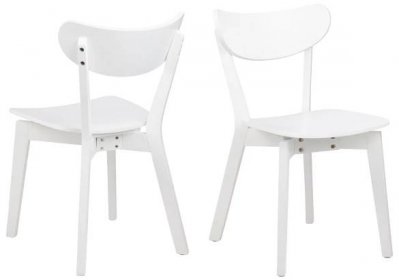 Profilovaná jídelní židle Bílá KOMOS