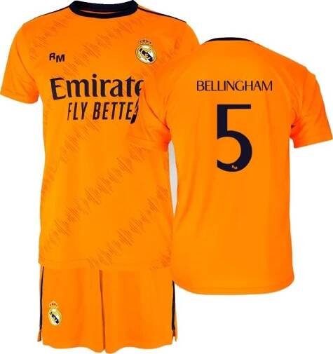 Dětský dres replika Real Madrid FC 24/25 Bellingham oranžový, 12 let