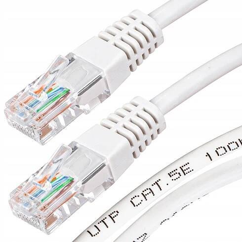 SÍŤOVÝ KABEL LAN PŘEVODNÍK ETHERNET ŠROUBOVÁK Cat 5e PATCHCORD UTP RJ45 20 m