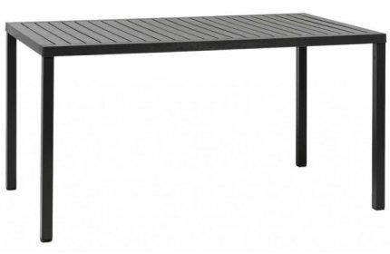 Antracitově šedý plastový zahradní stůl Cube 140 x 80 cm - Designovynabytek.cz