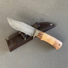 Ruský lovecky damaškový nůž Jezevec, továrna Okské nože