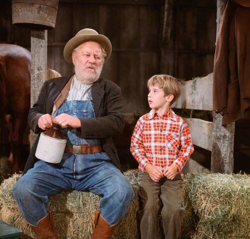 THE ROUNDERS, Edgar Buchanan (left), 1965