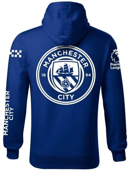 Fotbalová Pánská Mikina Manchester City FC - Modrá