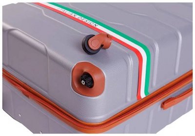 Cestovní kufr BERTOO Firenze - stříbrný L