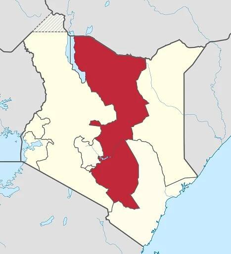 Anklickbare Karte mit Hervorhebung der Provinz Eastern in Kenia
