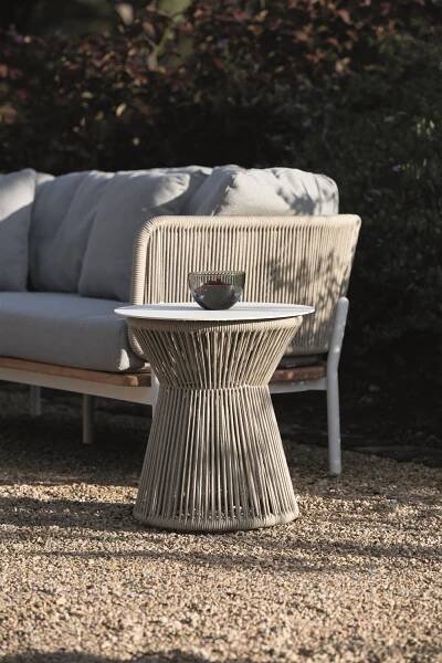 GardenConcept | Odkládací stolek Omer, Diphano, kulatý 42 cm, hliník, lanko - Vybavení pro terasu 
