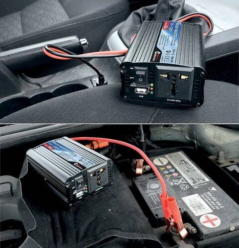 Trafo 12/230 V 300 W + USB