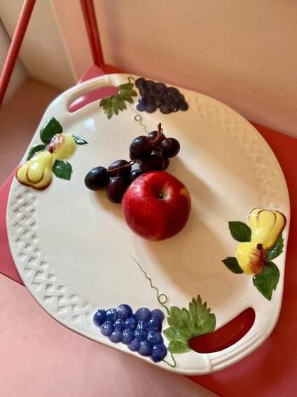 KAMENINOVÝ TÁC PODNOS OVOCE VINTAGE IKEA