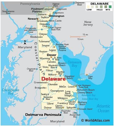 Delaware Maps & Facts