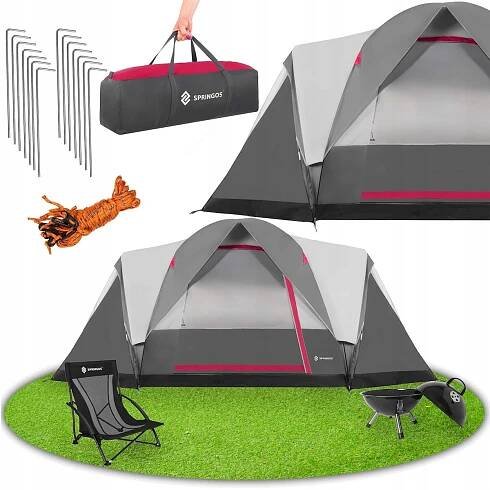 STAN KEMPINGOVÝ STAN PRO 6 OSOB MOSKYTIÉRA RODINNÝ VELKÝ VODĚODOLNÝ Model PT030 NAMIOT KEMPINGOWY 450 X 215 X 180 CM