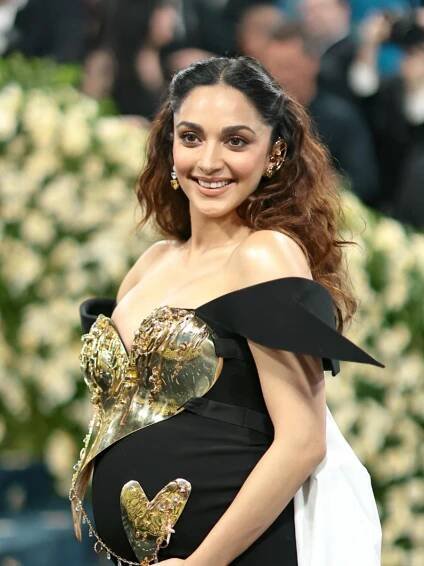 Kiara Advani makes a powerful Met Gala debut with a touch of gold and a pregnancy glow