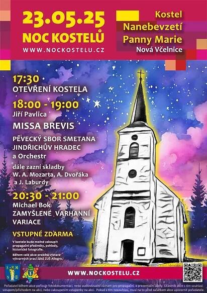 Noc kostelů - Nová Včelnice, kostel Nanebevzetí Panny Marie