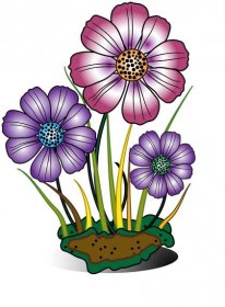 Vektorový obrázek, ilustrační klipart Květiny v rozlišení 1200x1600 pixelů zdarma ke stažení, Květiny vektor do vašich dokumentů