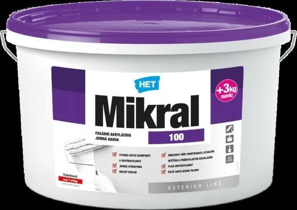 Het Mikral 100 fasádní barva 15+3kg