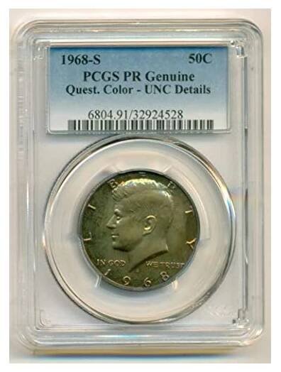 1968 S Kennedy Proof Half Dollar Uncirculated Details PCGS