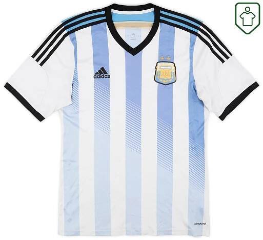 Argentina adidas Home Shirt 2013-15 - Very Good - 6/10