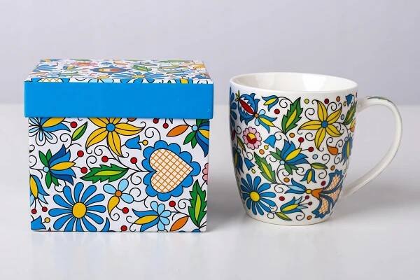 HRNEK V KRABIČCE FOLK 390 ML - KAŠUBSKÉ VZORY Kód výrobce 5901845128568