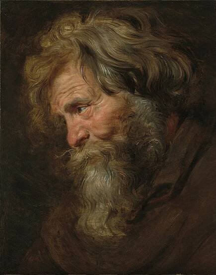 an old man with a beard and long white hair