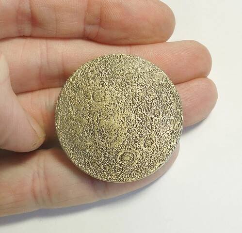 Moon Coin, Exclusive Lunar Meteorite Collector Set, Revolving Stand