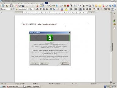 LibreOffice 5 working in ReactOS 0.4.7