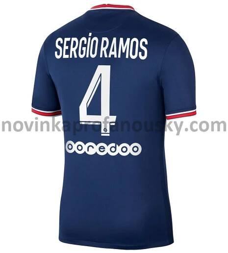 Paris Saint-Germain Dres Sergio Ramos 4 Domácí Fotbalové Dresy pro Muže 2021-2022