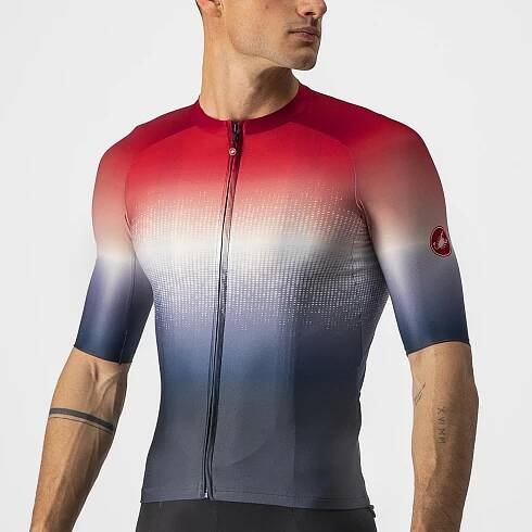 CASTELLI - dres AERO RACE 6.0 savile blue/pro red