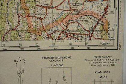 ŠPINDLERŮV MLÝN VELKÁ ÚPA KRKONOŠE JELENIA GÓRA - MAPA GŠ - 1953 - Staré mapy a veduty