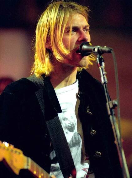 Kurt Cobain during MTV 'Live and Loud: Nirvana Performs Live'.