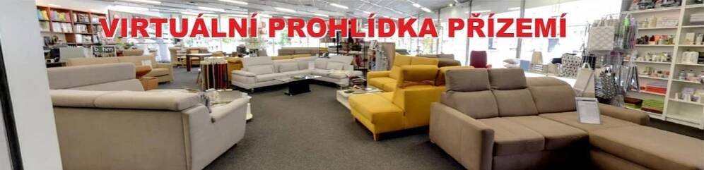 Virtuální prohlídka HANY nábytek matrace OD DON Hradec Králové přízemí