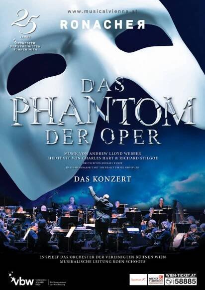 “The Phantom of the Opera” bude mít vlastní koncertní verzi také ve Vídni