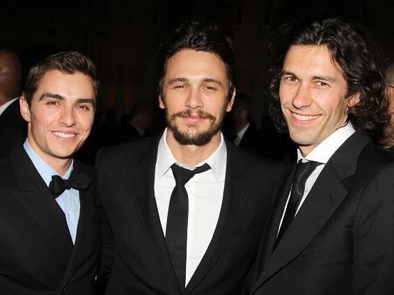 Dave Franco, James Franco and Tom Franco attend the after party for the Broadway opening night of "Of Mice and Men"