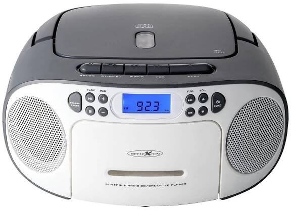 Reflexion RCR2260GR RCR2260GR rádio s CD, FM, AUX, CD, kazeta, šedobílá