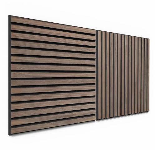 Denpanels Akustický panel WOOD Ořech černá MDF černá plsť 60 x 60 x 2 cm, 2 ks nakoupit u OBI