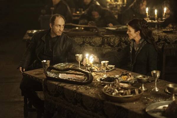 Hra o trůny - Deště Kastameru - Z filmu - Michael McElhatton, Michelle Fairley