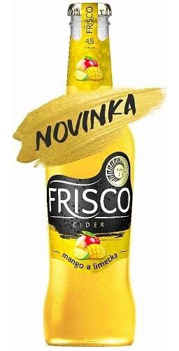 FRISCO s příchutí MANGO a LIMETKA  cider  0,33l sklo /4,5%/