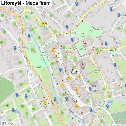 Litomyšl - mapy | Kurzy.cz
