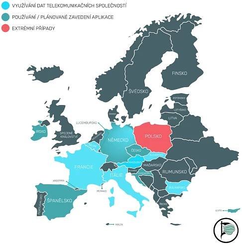 Mapa
opatření v členských zemích