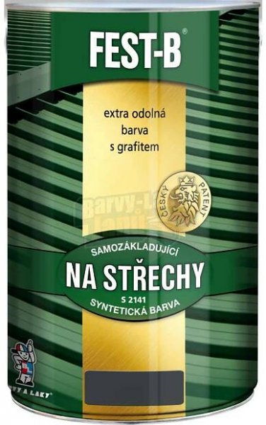 Barvy A Laky Hostivař FEST-B S2141, antikorozní nátěr na železo 0111 šedý, 5 kg - Tvé Barvy