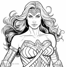 Wonder Woman Coloring Page Unleash Your Inner Hero!