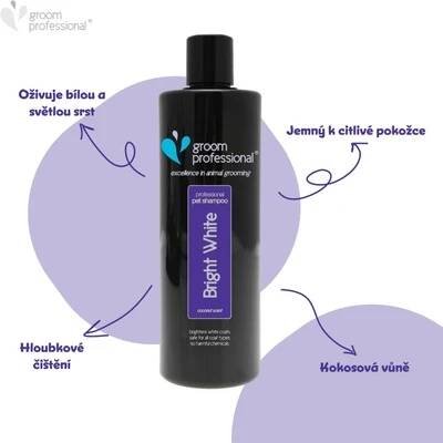Groom Professional Bright White šampon pro bílou a světlou srst 4 l od 799 Kč - Heureka.cz
