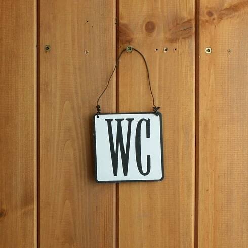 Cedule na dveře WC 7,7x7,7cm