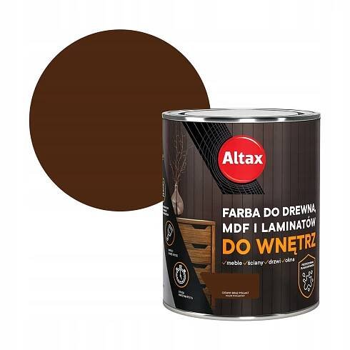 ALTAX BARVA NA DŘEVO MDF 0,75L TMAVĚ HNĚDÁ