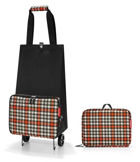 Skládací taška na kolečkách Reisenthel Foldabletrolley Glencheck Red – Obchodiště.cz