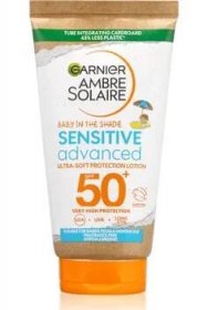 Slunečník ke kočárku Garnier Ambre Solaire Sensitive Advanced dětský ochranný krém SPF 50+ 50 ml