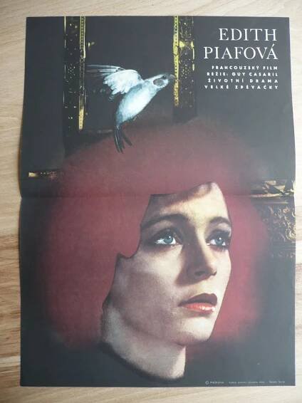 Edith Piafová (filmový plakát, film Francie 1974, režie Guy Casaril, Hrají: Brigitte Ariel, Pierre Vernier, Kenneth Welsh