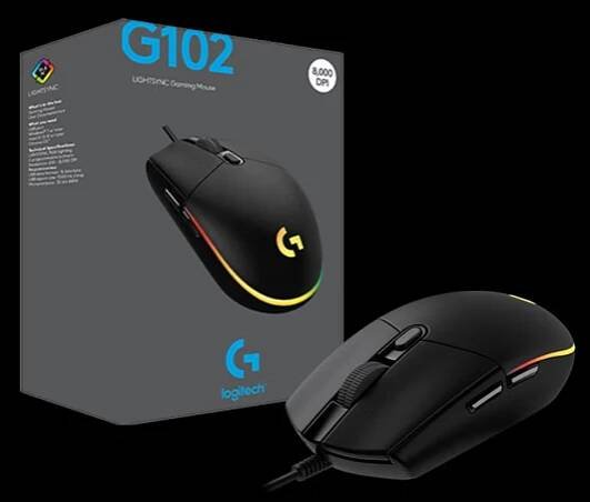Logitech G102 RGB Gaming Mouse 8000 DPI Wired Optical Gamer Mouse Support Logitech G HUB Software für PC Laptop Computer